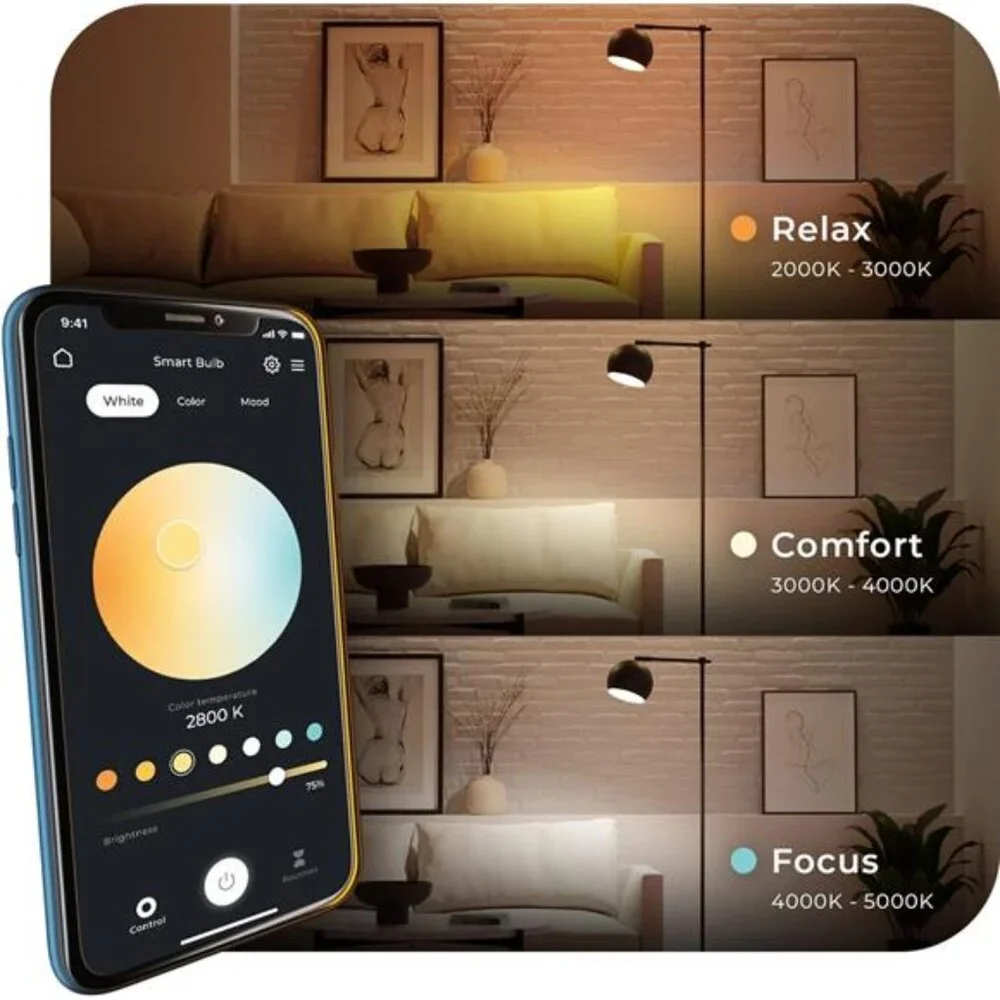 Globe Electric 34207 Wi-Fi Smart 10 Watt (60W Equivalent) Multicolor